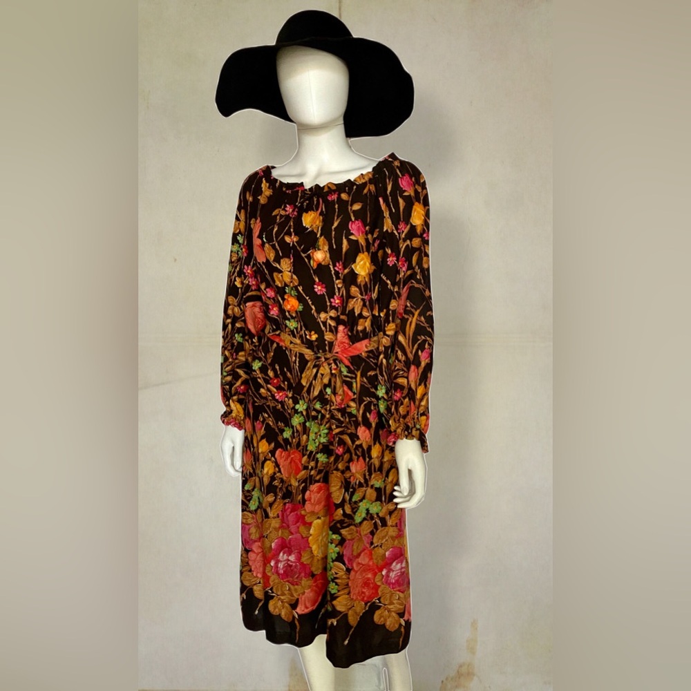 Vintage Traina-Mignon Bohemian Floral Dress